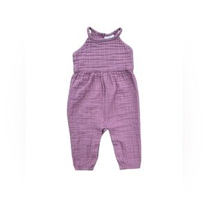 City Mouse Size 9-12 Months Purple Muslin Gauze Romper